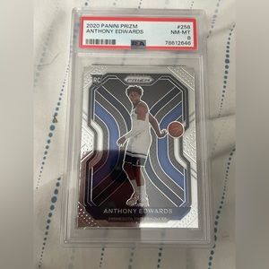ANTHONY EDWARDS PRIZM ROOKIE PSA 8